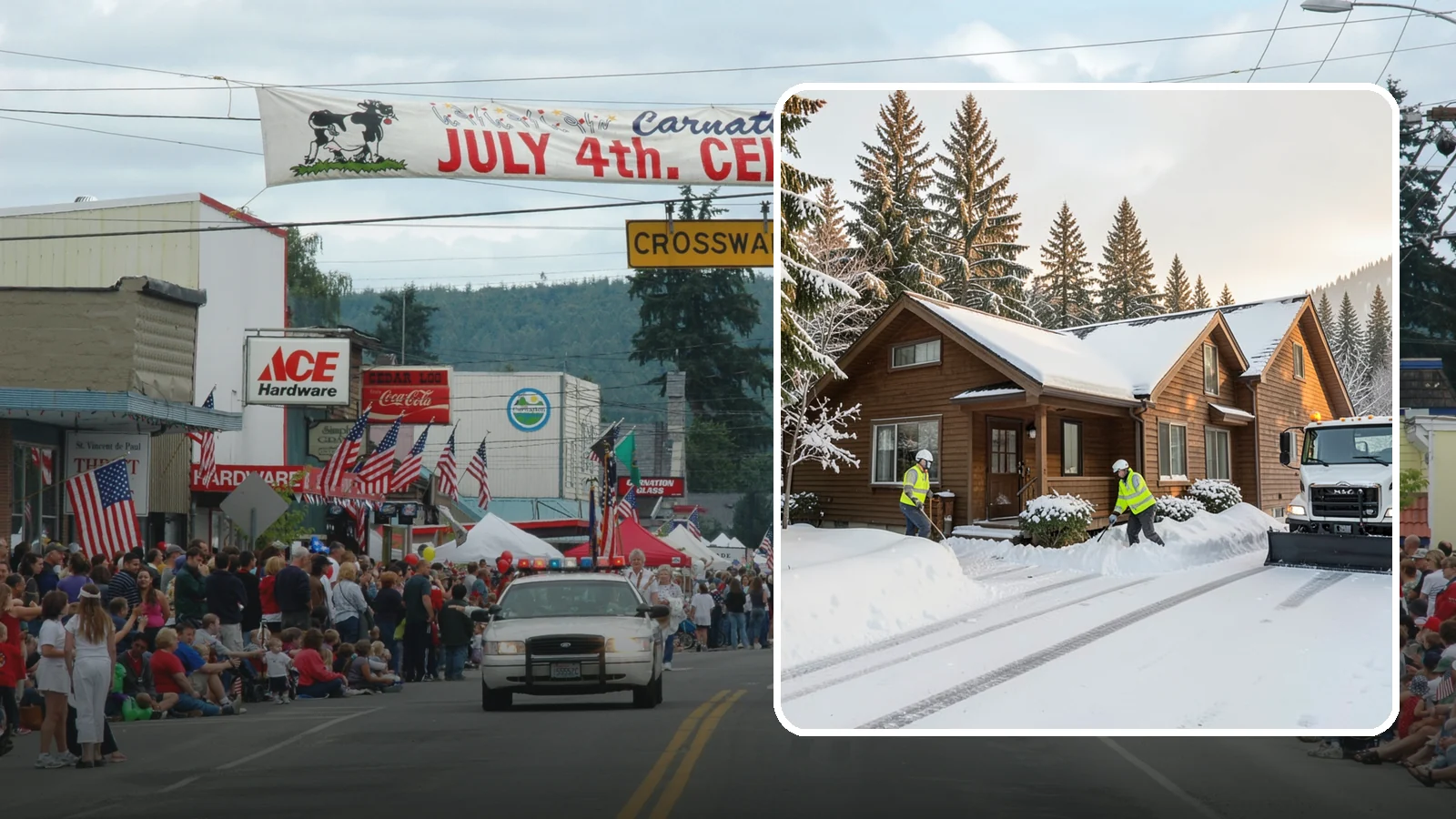 Cabin Snow Removal in Carnation, King County, WA - We clear access and rooflines for cabins and getaway homes in the Cascade foothills and passes where real snow accumulates.