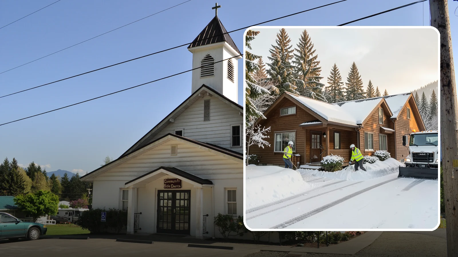 Cabin Snow Removal in Concrete, Skagit County, WA - We clear access and rooflines for cabins and getaway homes in the Cascade foothills and passes where real snow accumulates.