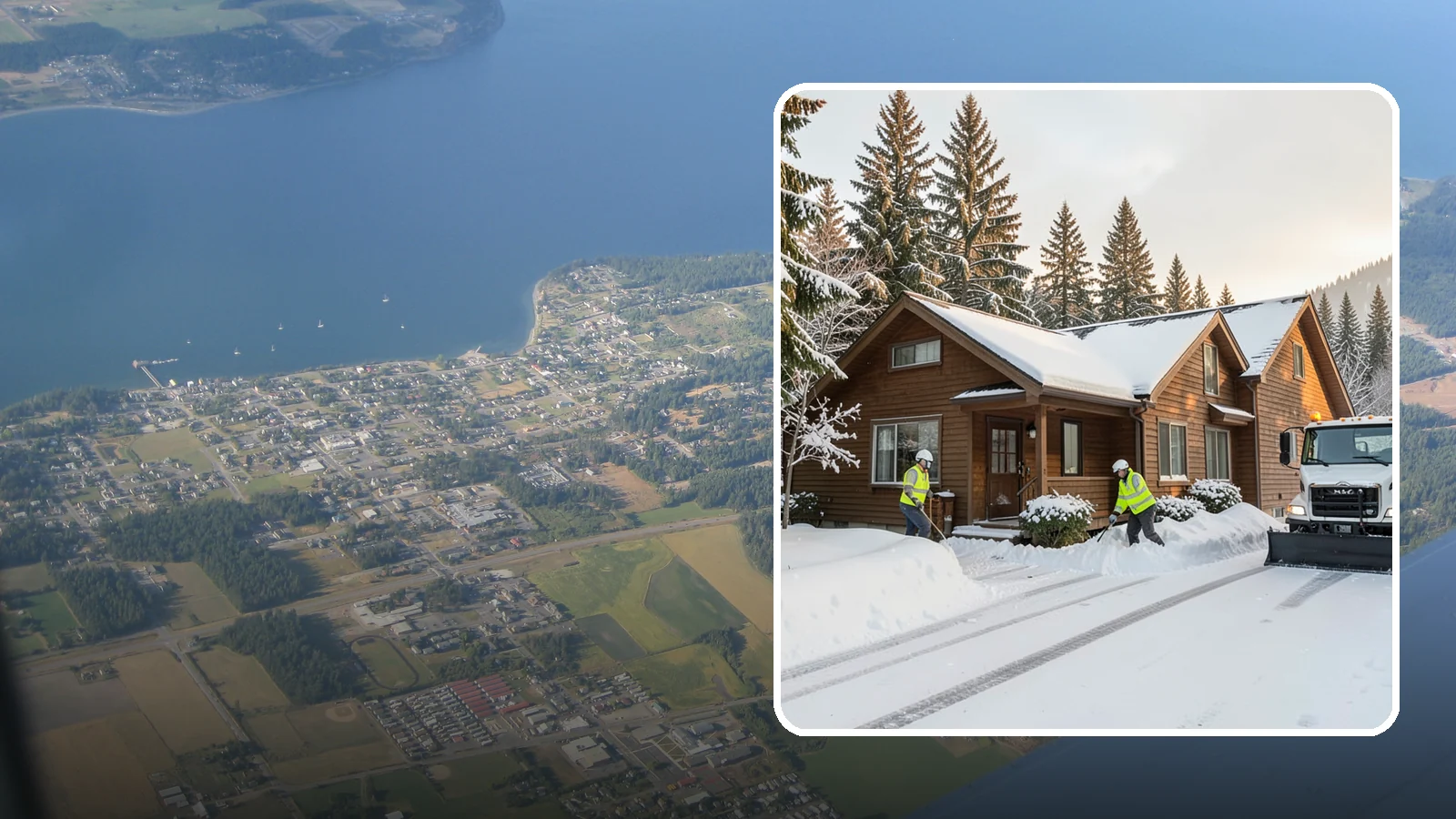 Cabin Snow Removal in Coupeville, Island County, WA - We clear access and rooflines for cabins and getaway homes in the Cascade foothills and passes where real snow accumulates.