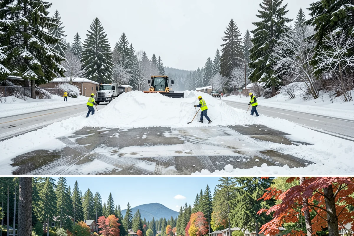 Cabin Snow Removal in Covington, King County, WA - Mountain and foothill cabins need attention throughout the snow season, which runs deeper and longer than the lowland winter...