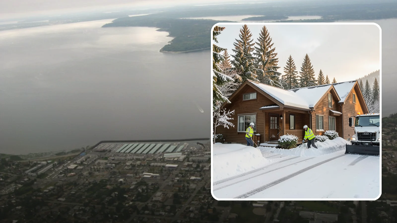 Cabin Snow Removal in Des Moines, King County, WA - We clear access and rooflines for cabins and getaway homes in the Cascade foothills and passes where real snow accumulates.