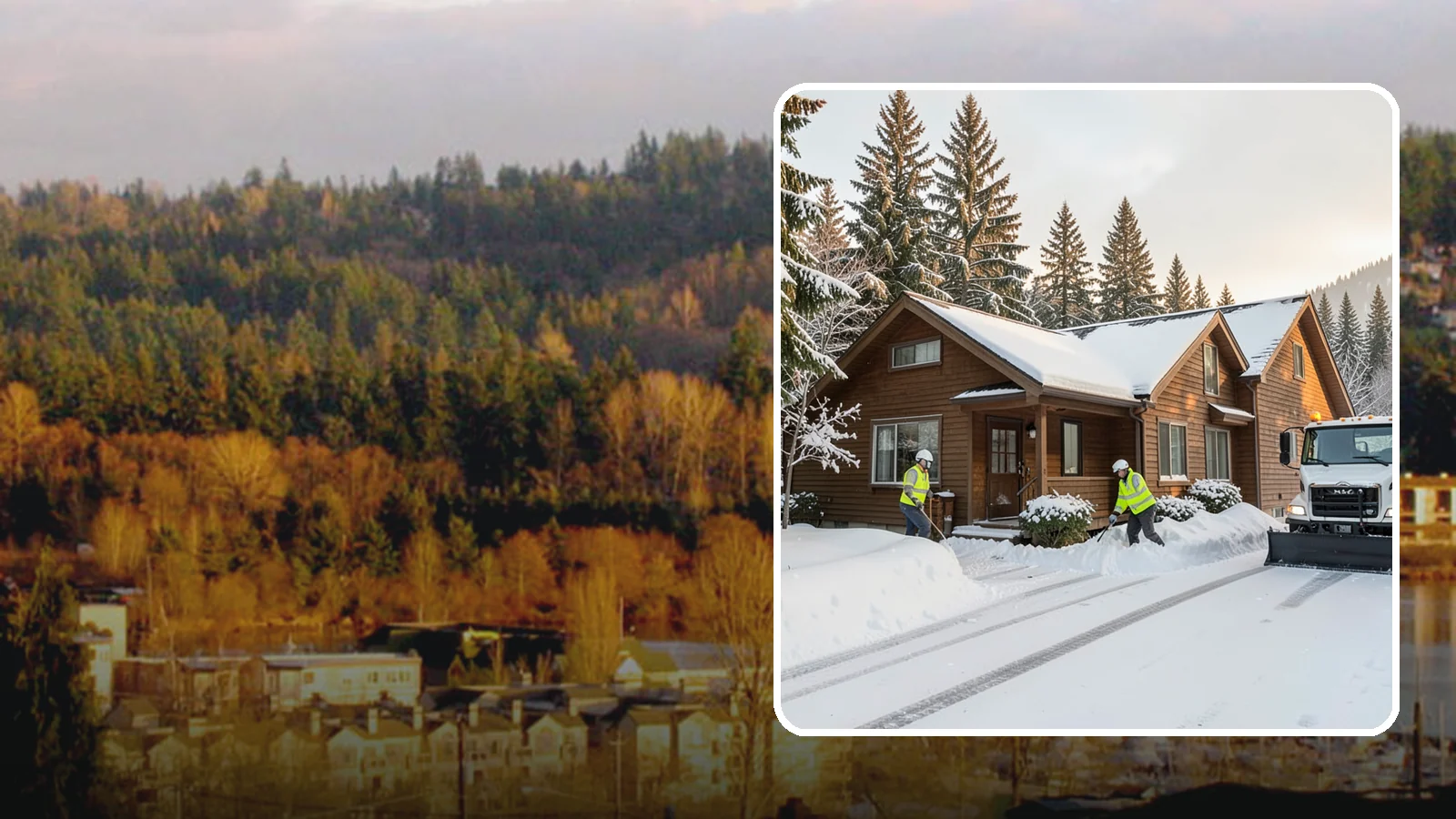 Cabin Snow Removal in Kenmore, King County, WA - We clear access and rooflines for cabins and getaway homes in the Cascade foothills and passes where real snow accumulates.