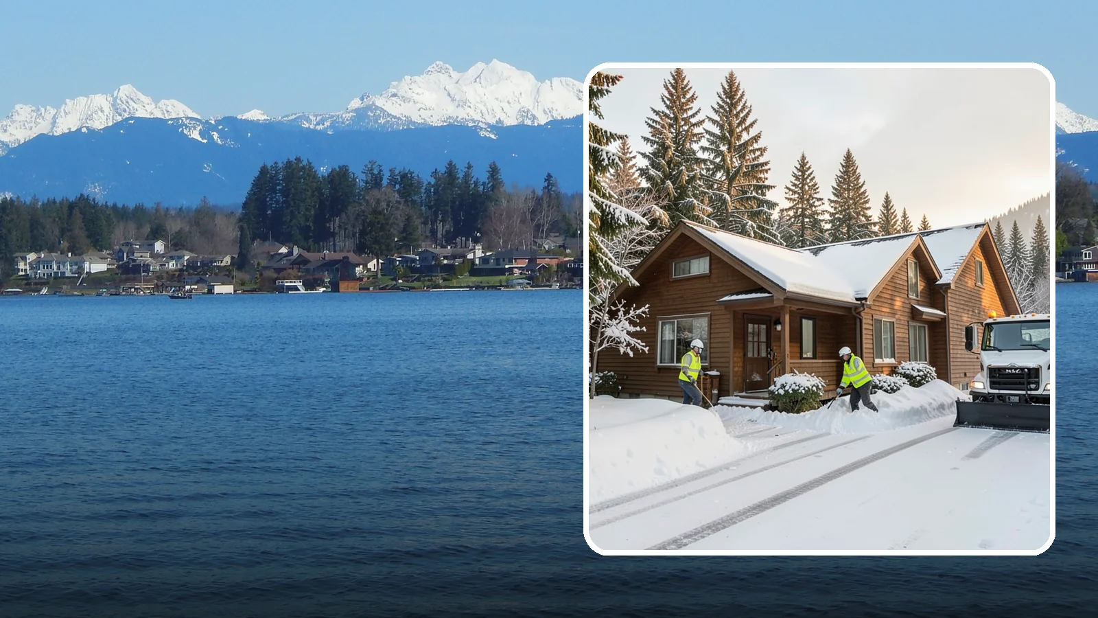 Cabin Snow Removal in Lake Stevens, Snohomish County, WA - We clear access and rooflines for cabins and getaway homes in the Cascade foothills and passes where real snow accumulates.
