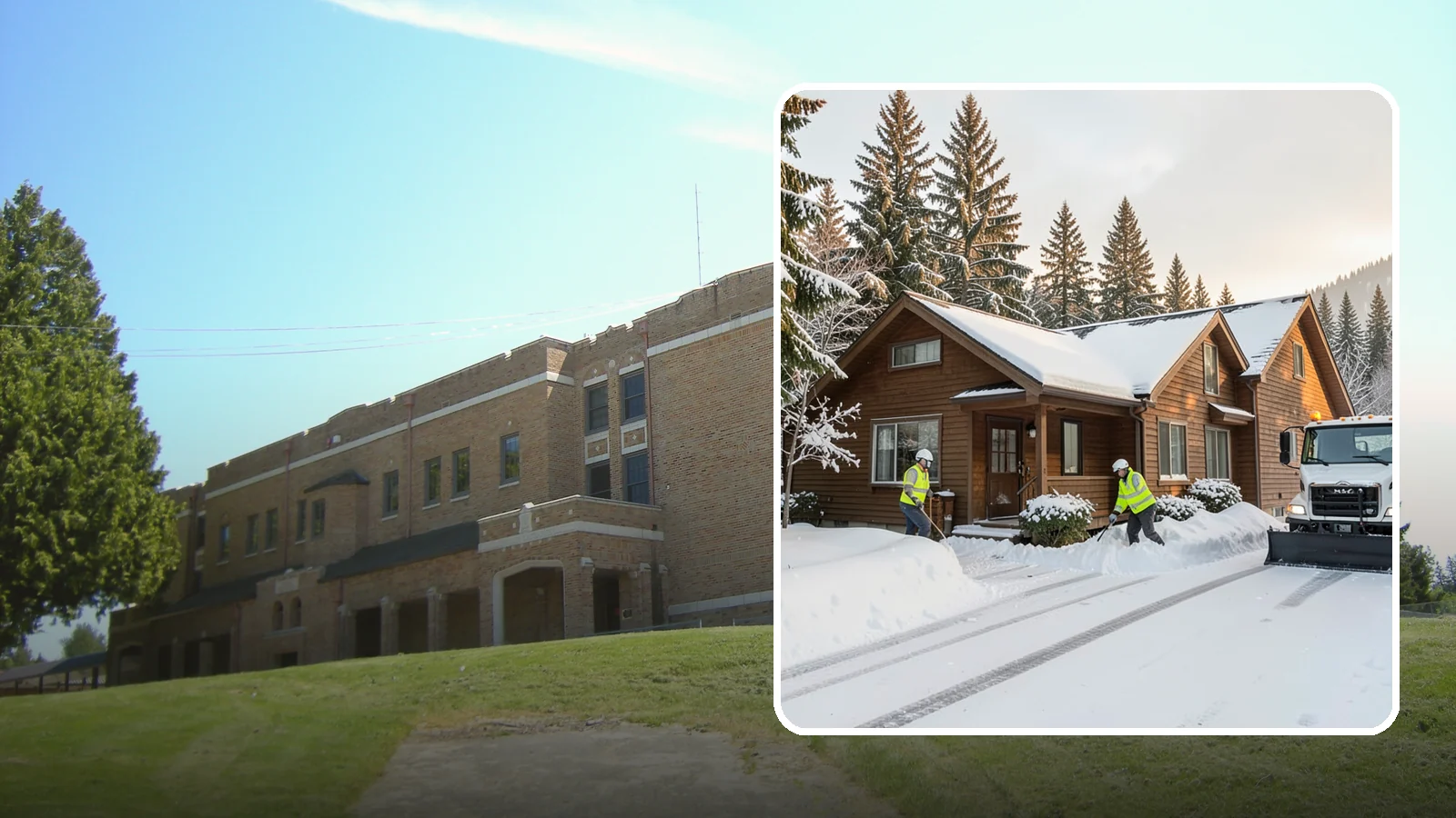 Cabin Snow Removal in Maple Valley, King County, WA - We clear access and rooflines for cabins and getaway homes in the Cascade foothills and passes where real snow accumulates.