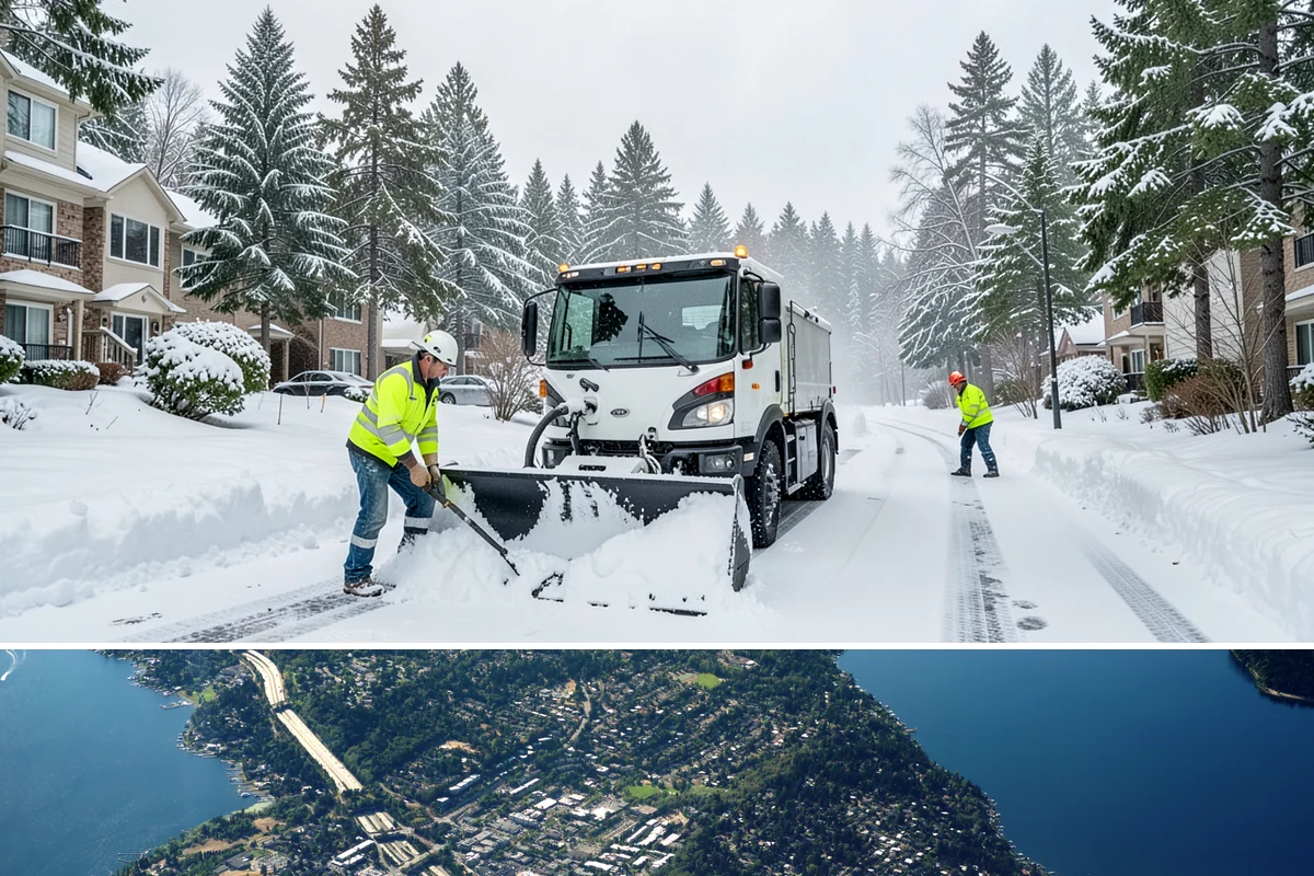 Cabin Snow Removal in Mercer Island, King County, WA - Mountain and foothill cabins need attention throughout the snow season, which runs deeper and longer than the lowland winter...