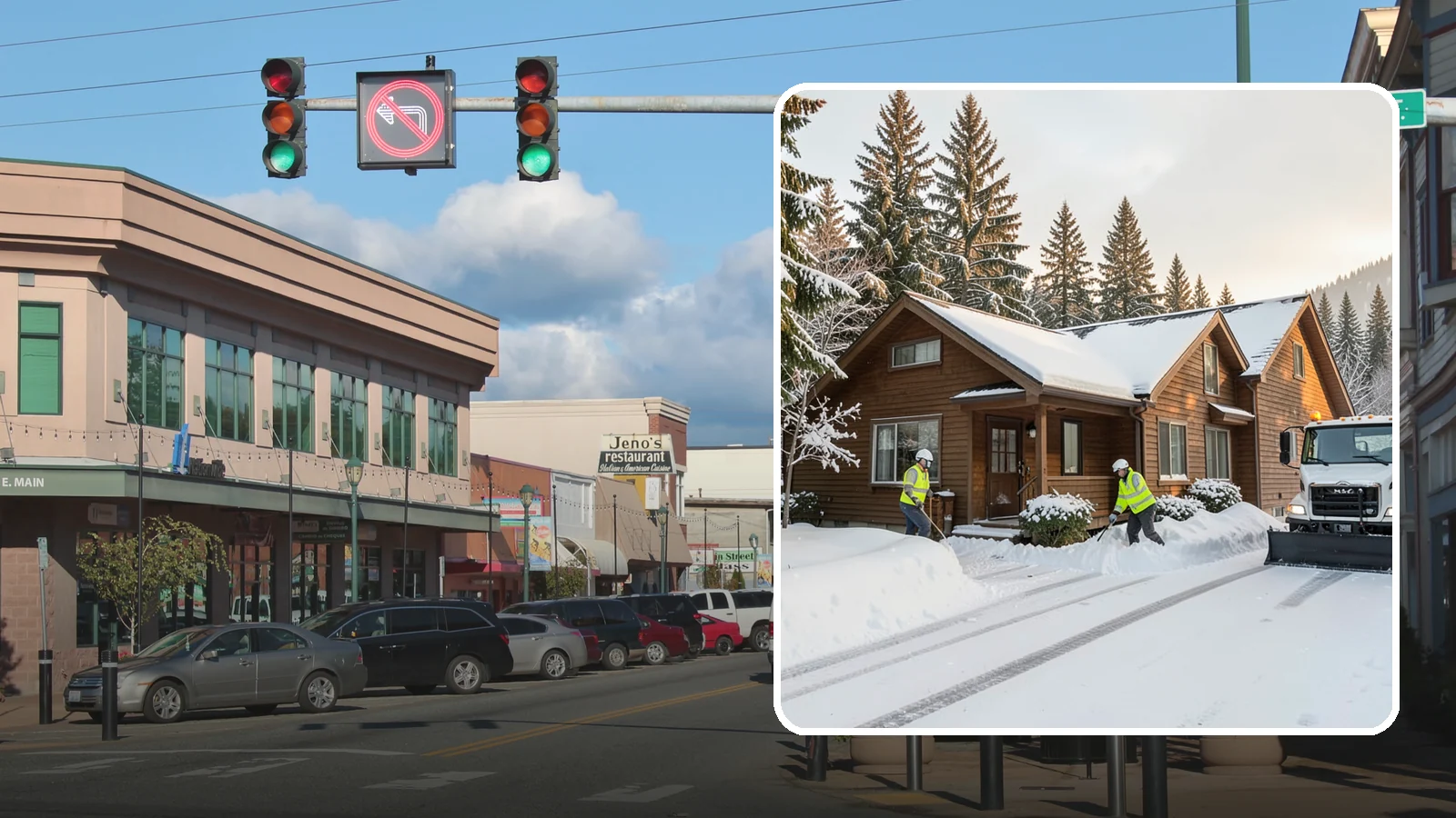 Cabin Snow Removal in Monroe, Snohomish County, WA - We clear access and rooflines for cabins and getaway homes in the Cascade foothills and passes where real snow accumulates.