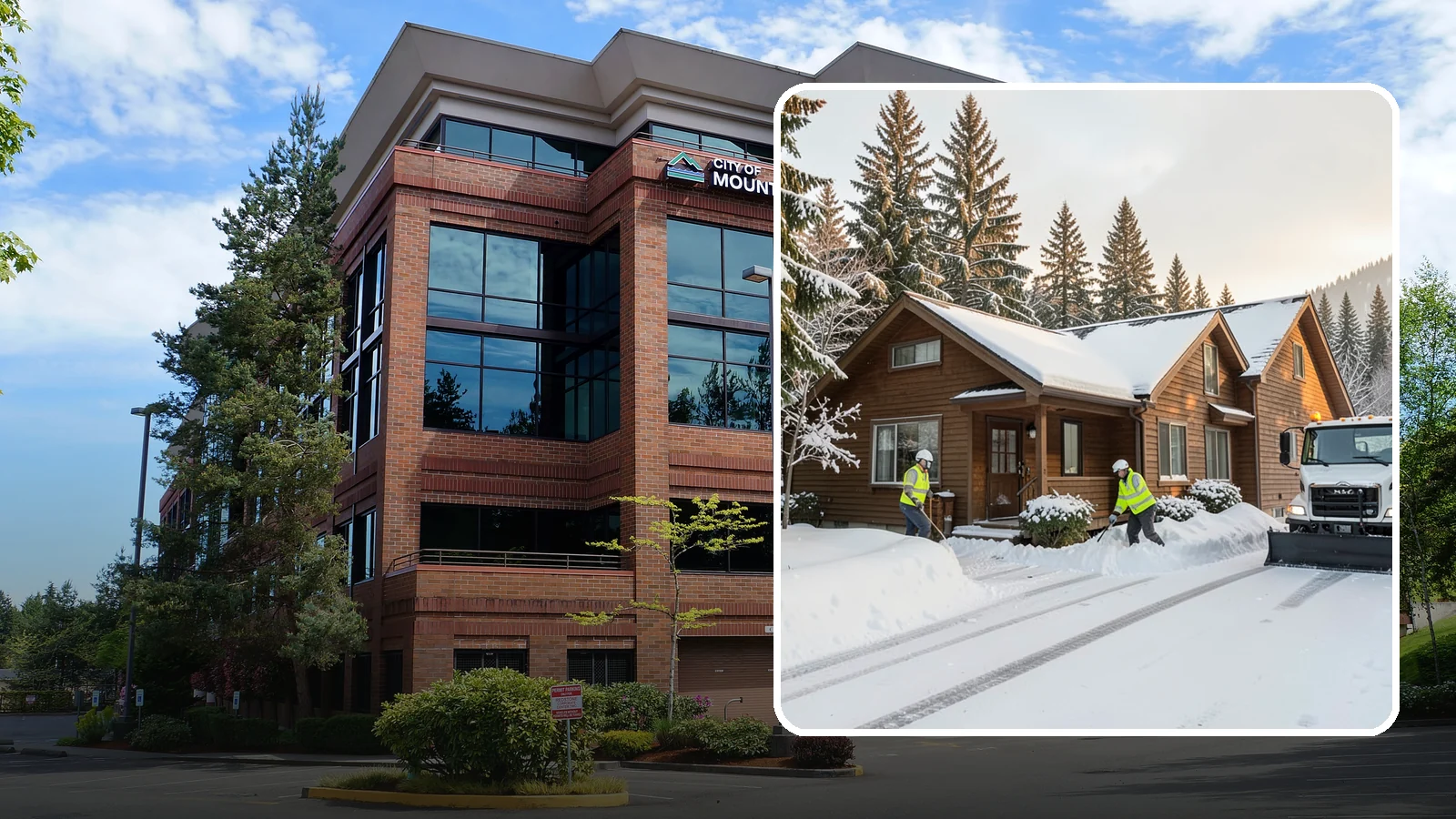 Cabin Snow Removal in Mountlake Terrace, Snohomish County, WA - We clear access and rooflines for cabins and getaway homes in the Cascade foothills and passes where real snow accumulates.