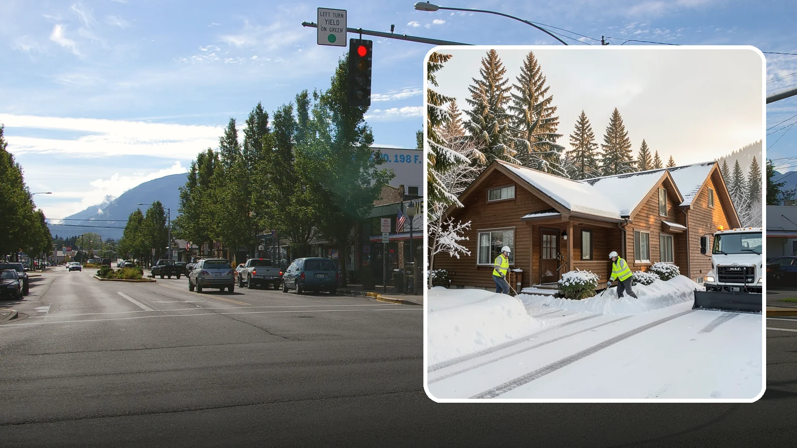 Cabin Snow Removal in North Bend, King County, WA - We clear access and rooflines for cabins and getaway homes in the Cascade foothills and passes where real snow accumulates.