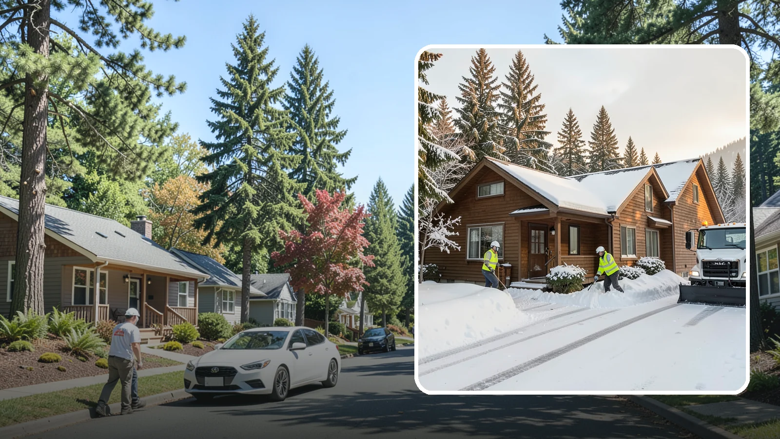 Cabin Snow Removal in Orting, Pierce County, WA - We clear access and rooflines for cabins and getaway homes in the Cascade foothills and passes where real snow accumulates.