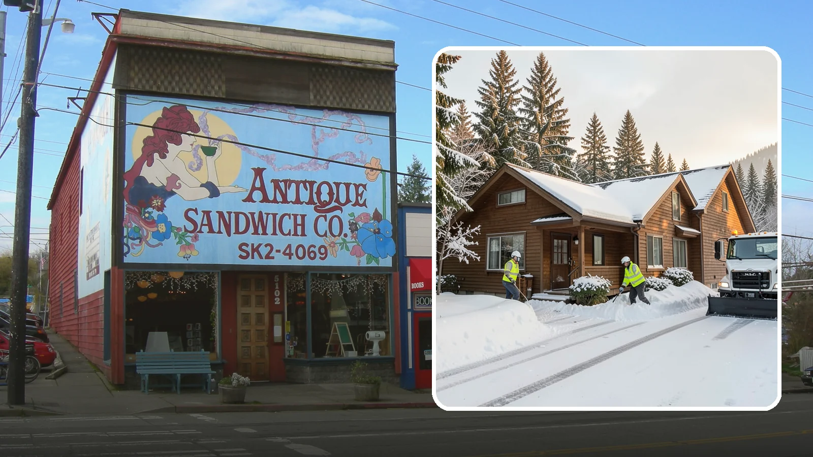 Cabin Snow Removal in Ruston, Pierce County, WA - We clear access and rooflines for cabins and getaway homes in the Cascade foothills and passes where real snow accumulates.