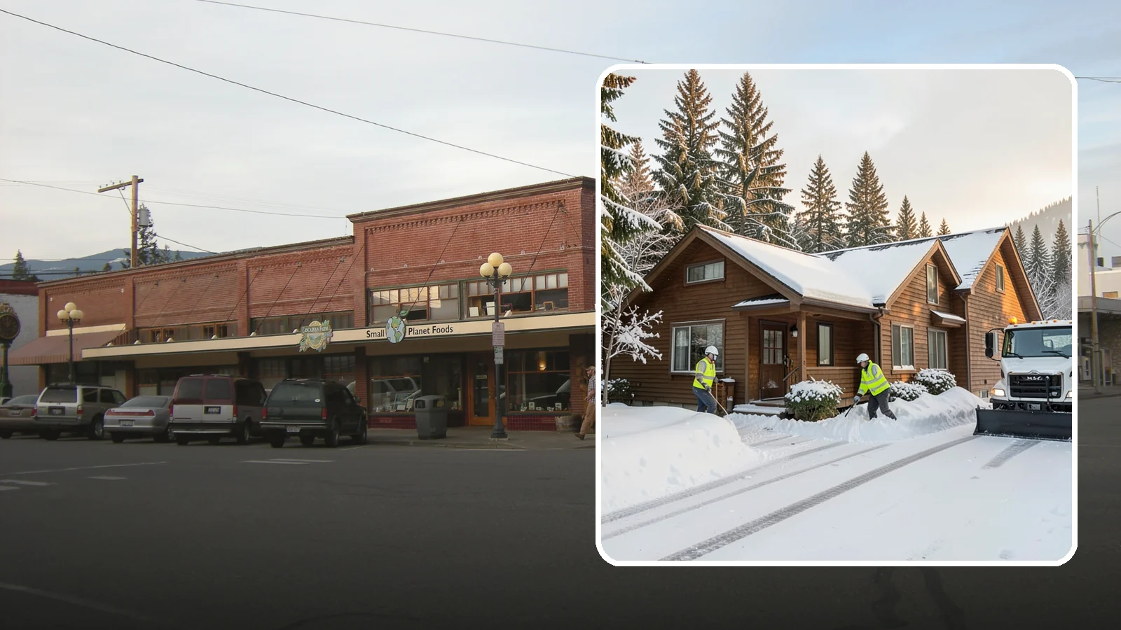 Cabin Snow Removal in Sedro-Woolley, Skagit County, WA - We clear access and rooflines for cabins and getaway homes in the Cascade foothills and passes where real snow accumulates.