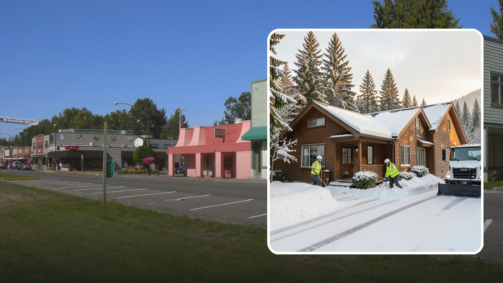 Cabin Snow Removal in Snoqualmie, King County, WA - We clear access and rooflines for cabins and getaway homes in the Cascade foothills and passes where real snow accumulates.