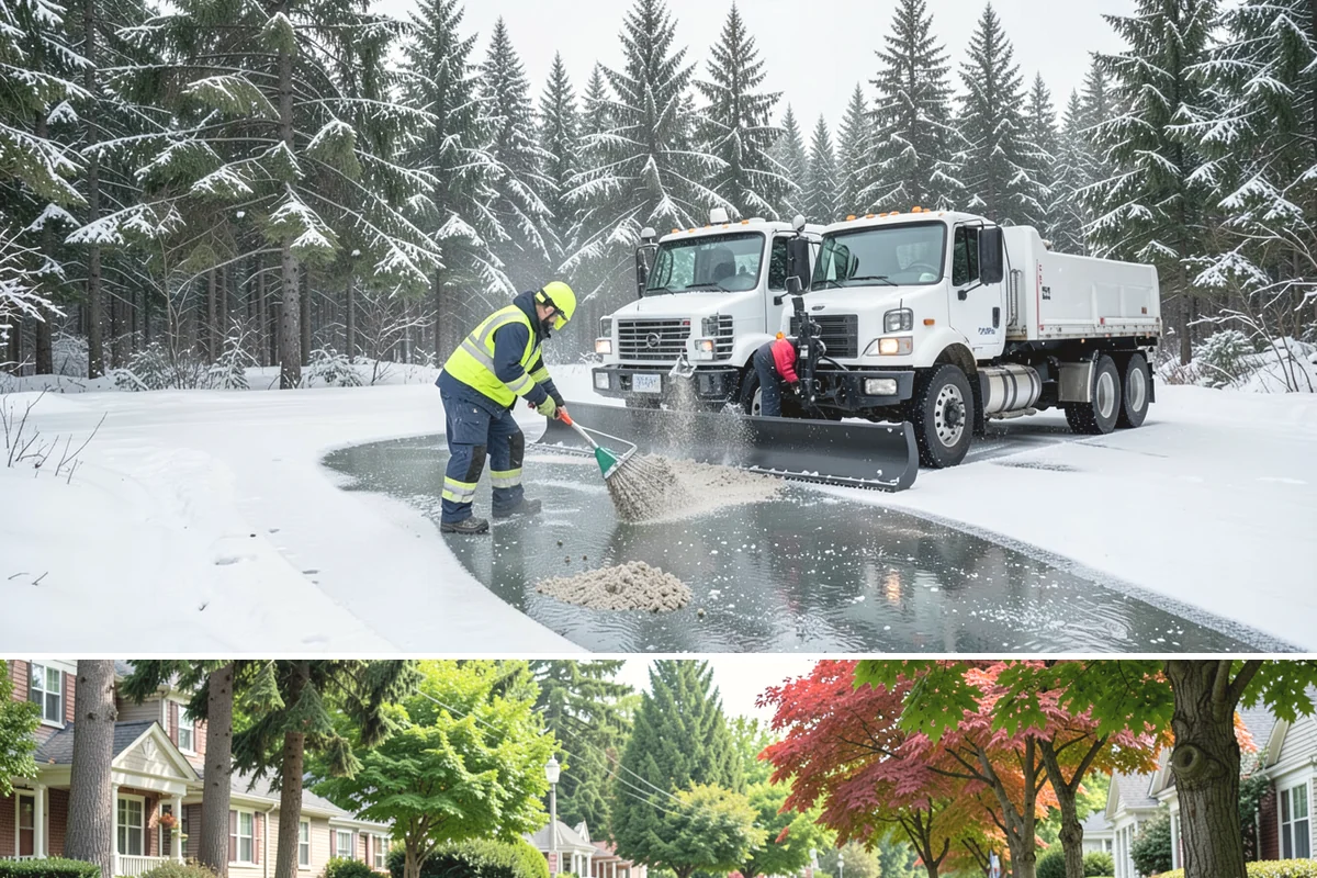 Calcium Chloride Application in Beaux Arts Village, King County, WA - Calcium chloride application is used during the deepest freezes of December through February, when Puget Sound outflow events...