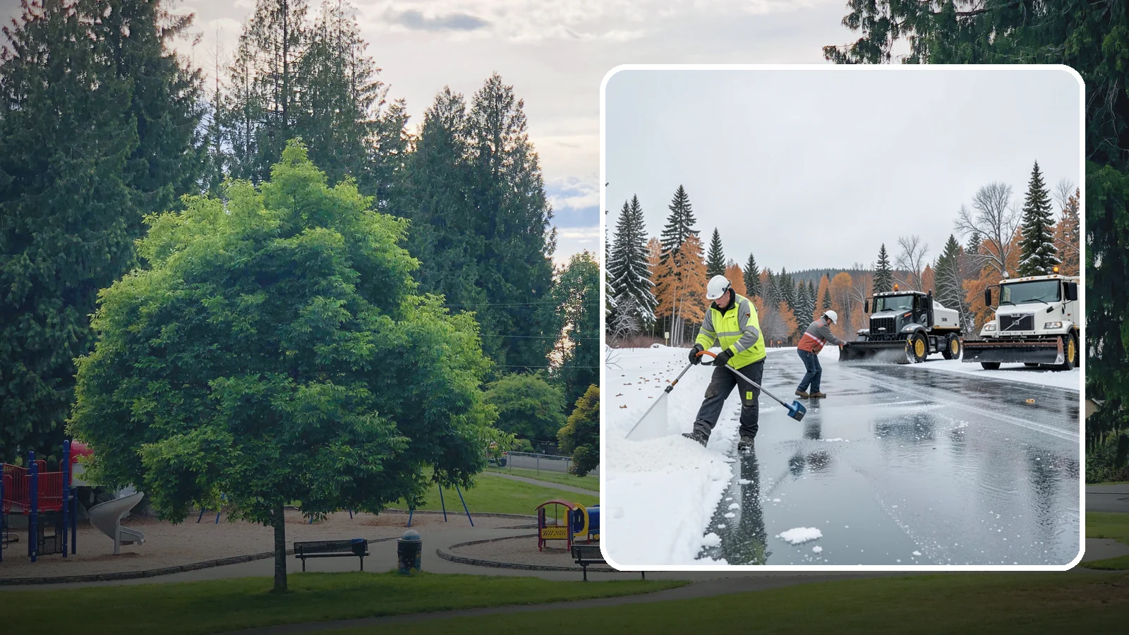 Calcium Chloride Application in Bonney Lake, Pierce County, WA - Calcium chloride application delivers the fastest, deepest melt for the hardest freezes Western Washington sees.