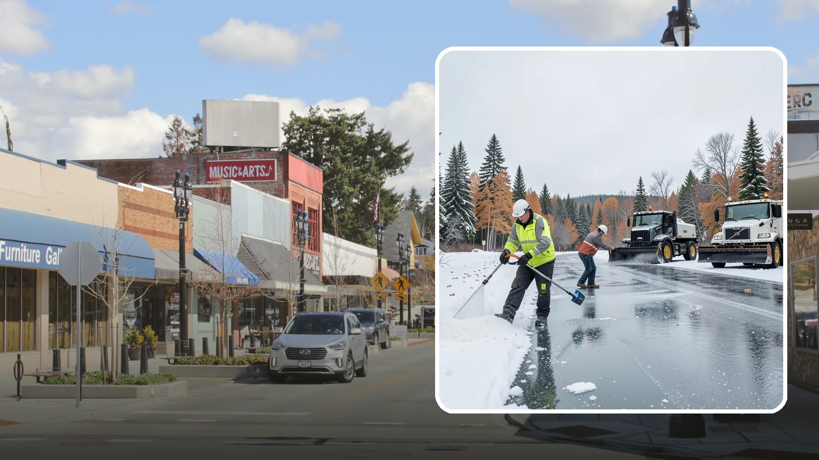 Calcium Chloride Application in Bothell, King County, WA - Calcium chloride application delivers the fastest, deepest melt for the hardest freezes Western Washington sees.