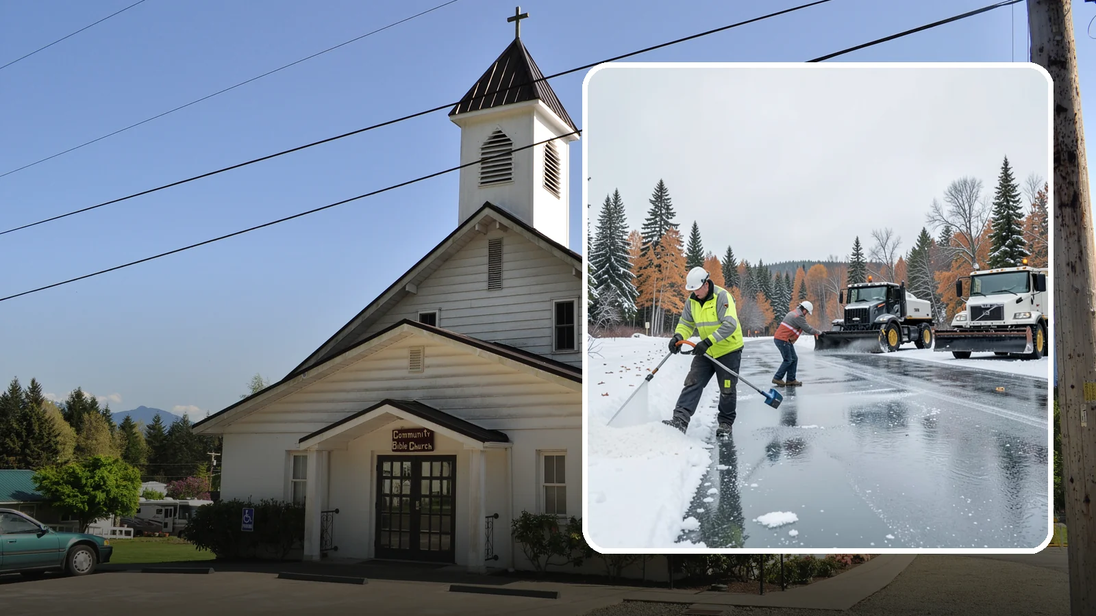 Calcium Chloride Application in Concrete, Skagit County, WA - Calcium chloride application delivers the fastest, deepest melt for the hardest freezes Western Washington sees.
