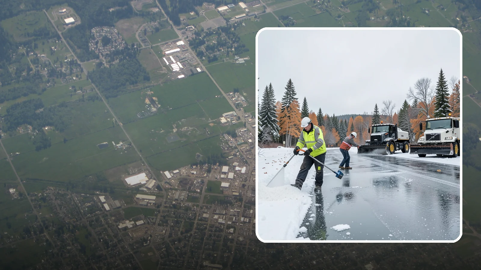 Calcium Chloride Application in Enumclaw, King County, WA - Calcium chloride application delivers the fastest, deepest melt for the hardest freezes Western Washington sees.