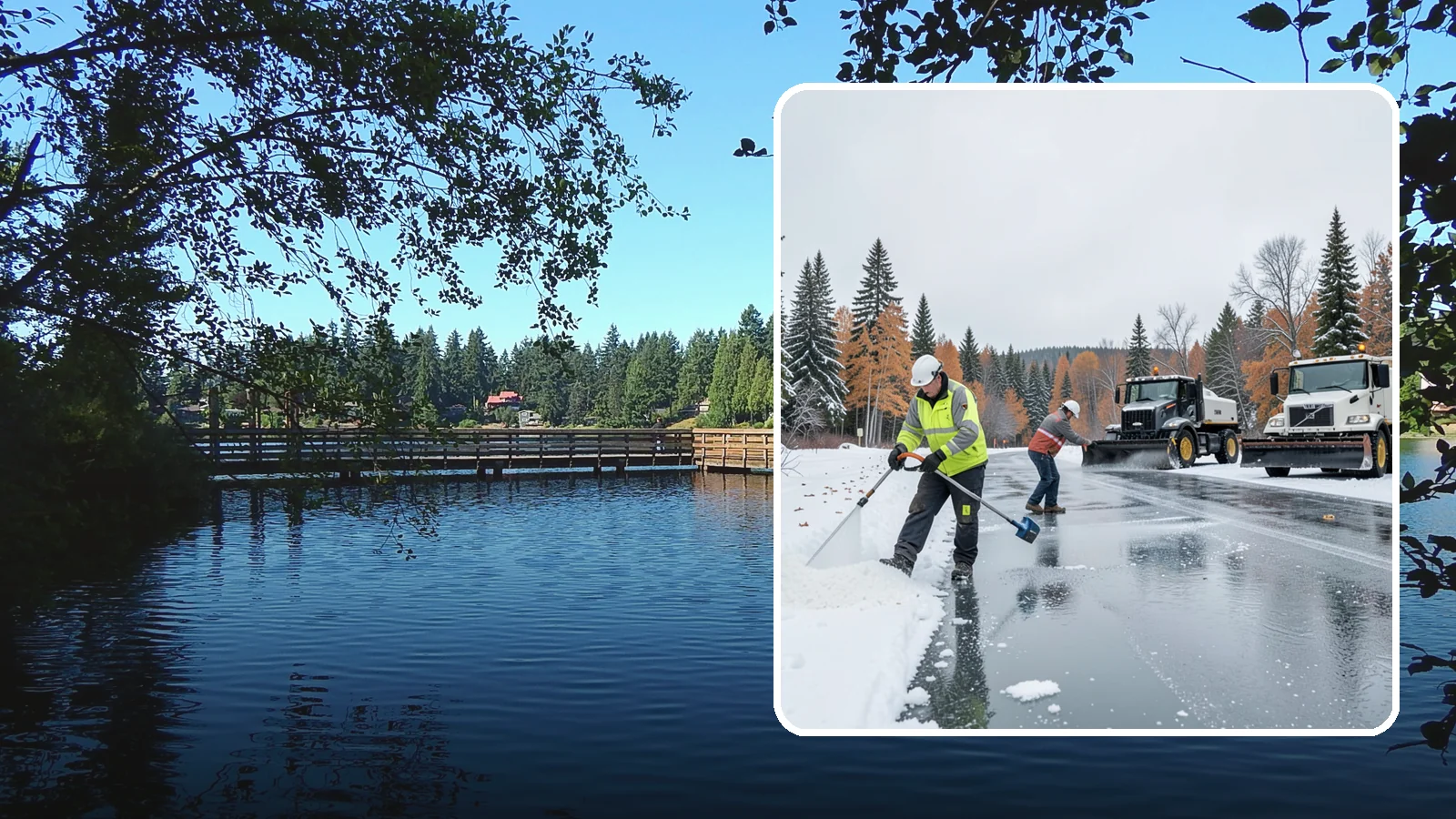 Calcium Chloride Application in Federal Way, King County, WA - Calcium chloride application delivers the fastest, deepest melt for the hardest freezes Western Washington sees.