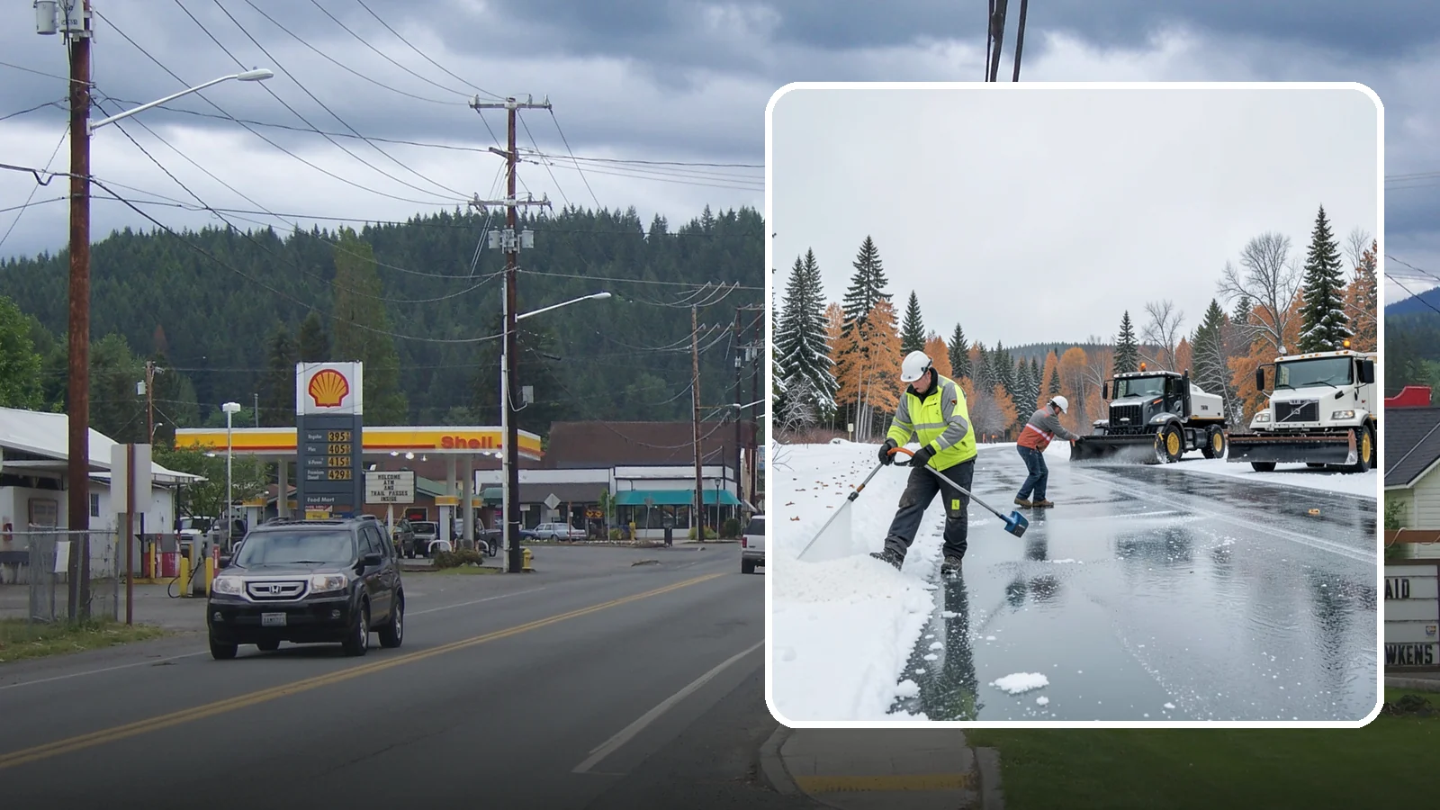 Calcium Chloride Application in Granite Falls, Snohomish County, WA - Calcium chloride application delivers the fastest, deepest melt for the hardest freezes Western Washington sees.