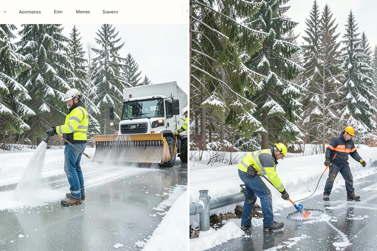 Calcium Chloride Application in Issaquah, King County, WA - Reserve calcium chloride for the most severe cold events