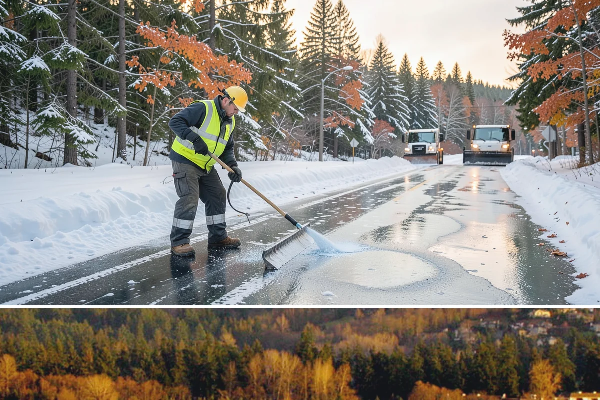 Calcium Chloride Application in Kenmore, King County, WA - Calcium chloride application is used during the deepest freezes of December through February, when Puget Sound outflow events...