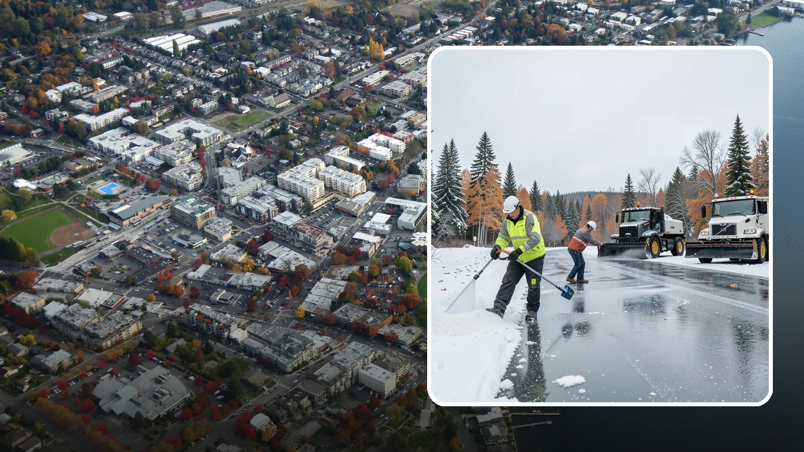 Calcium Chloride Application in Kirkland, King County, WA - Calcium chloride application delivers the fastest, deepest melt for the hardest freezes Western Washington sees.