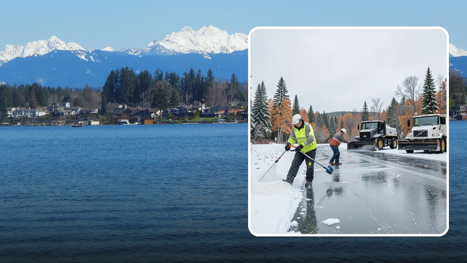 Calcium Chloride Application in Lake Stevens, Snohomish County, WA - Calcium chloride application delivers the fastest, deepest melt for the hardest freezes Western Washington sees.