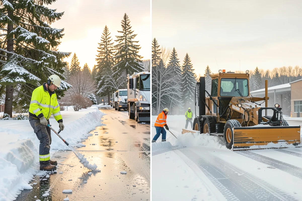 Calcium Chloride Application in Lake Stevens, Snohomish County, WA - Reserve calcium chloride for the most severe cold events