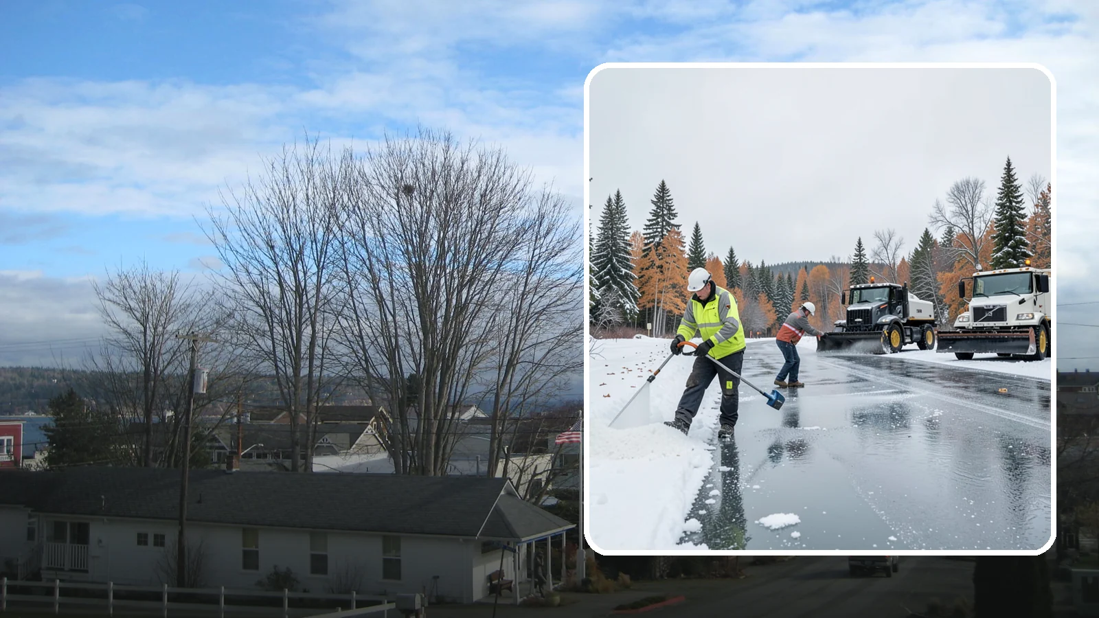 Calcium Chloride Application in Langley, Island County, WA - Calcium chloride application delivers the fastest, deepest melt for the hardest freezes Western Washington sees.