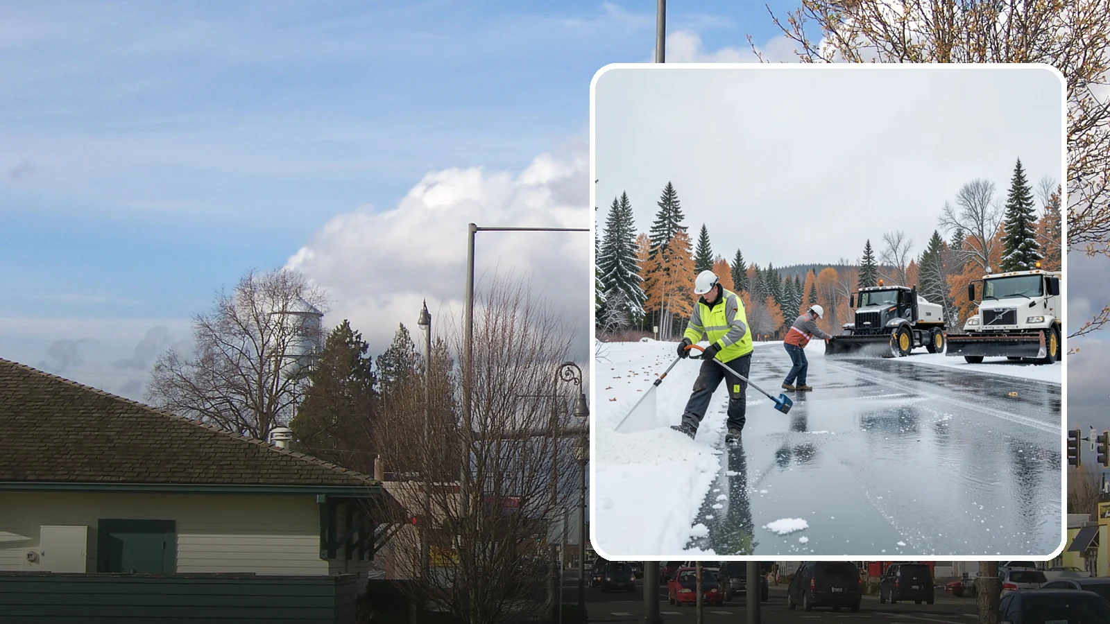 Calcium Chloride Application in Marysville, Snohomish County, WA - Calcium chloride application delivers the fastest, deepest melt for the hardest freezes Western Washington sees.