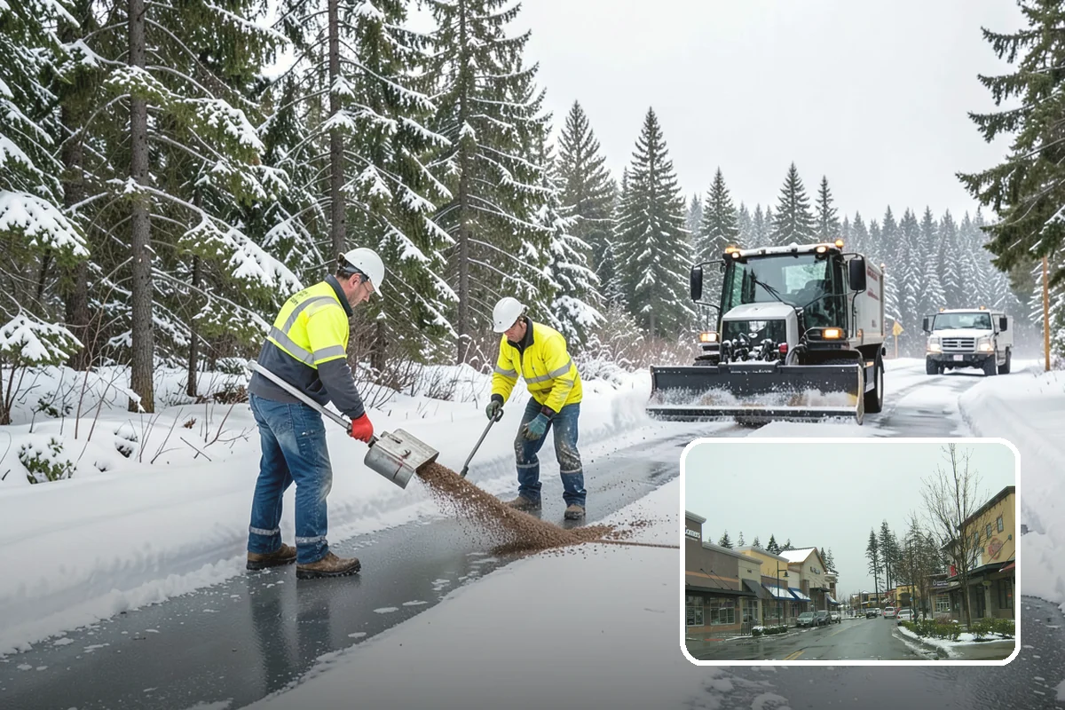 Calcium Chloride Application in Mill Creek, Snohomish County, WA - Fastest melt available for the deepest PNW freezes