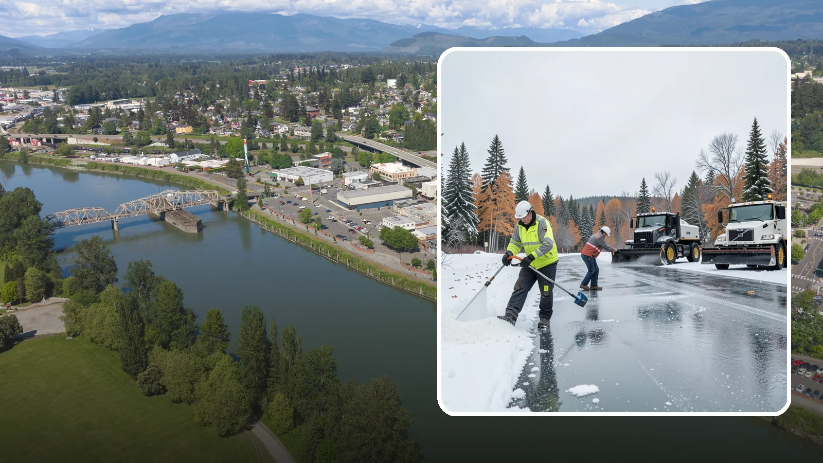 Calcium Chloride Application in Mount Vernon, Skagit County, WA - Calcium chloride application delivers the fastest, deepest melt for the hardest freezes Western Washington sees.