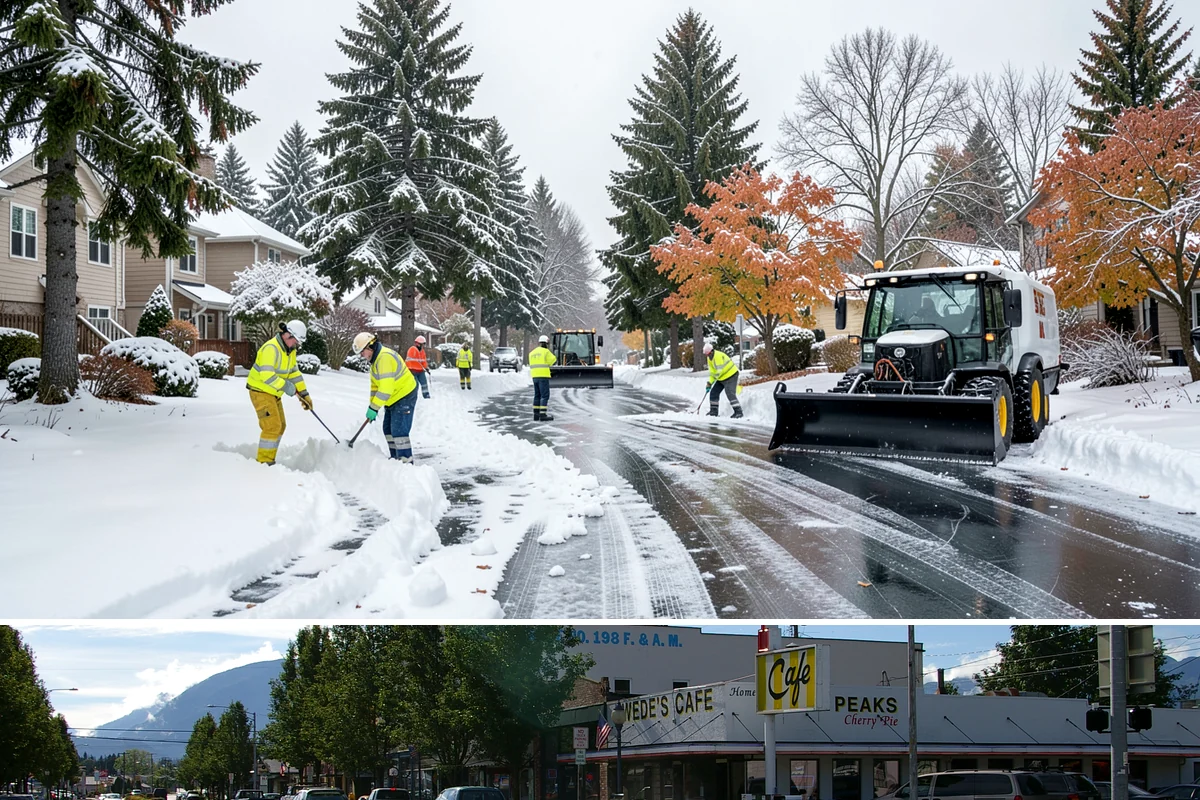 Calcium Chloride Application in North Bend, King County, WA - Calcium chloride application is used during the deepest freezes of December through February, when Puget Sound outflow events...
