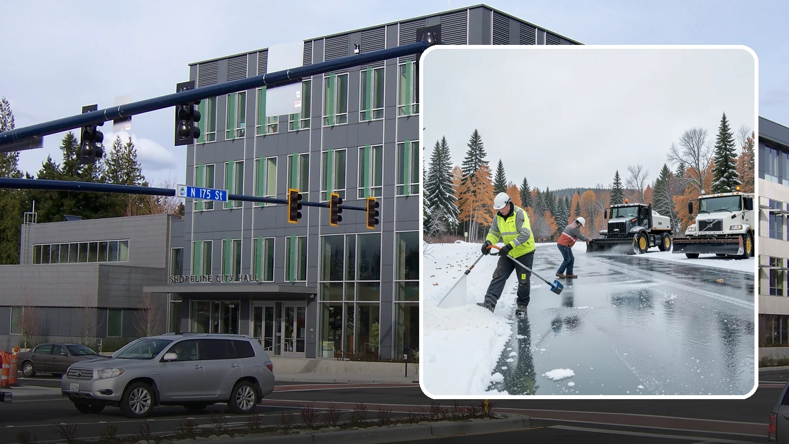 Calcium Chloride Application in Shoreline, King County, WA - Calcium chloride application delivers the fastest, deepest melt for the hardest freezes Western Washington sees.