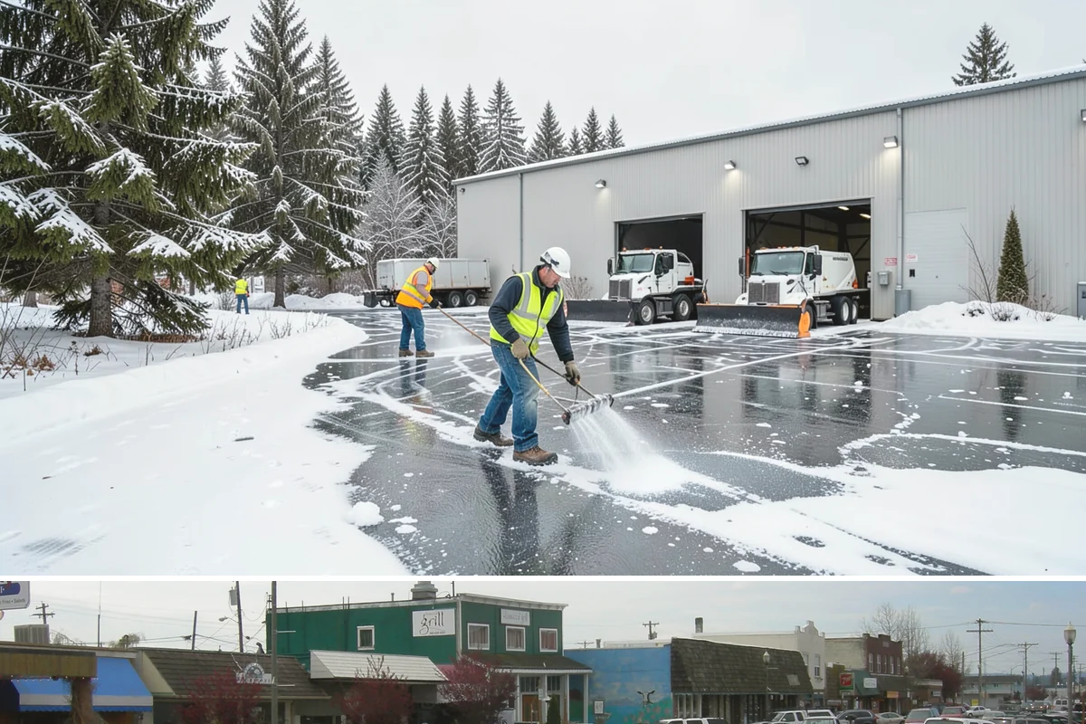 Calcium Chloride Application in Stanwood, Snohomish County, WA - Calcium chloride application is used during the deepest freezes of December through February, when Puget Sound outflow events...