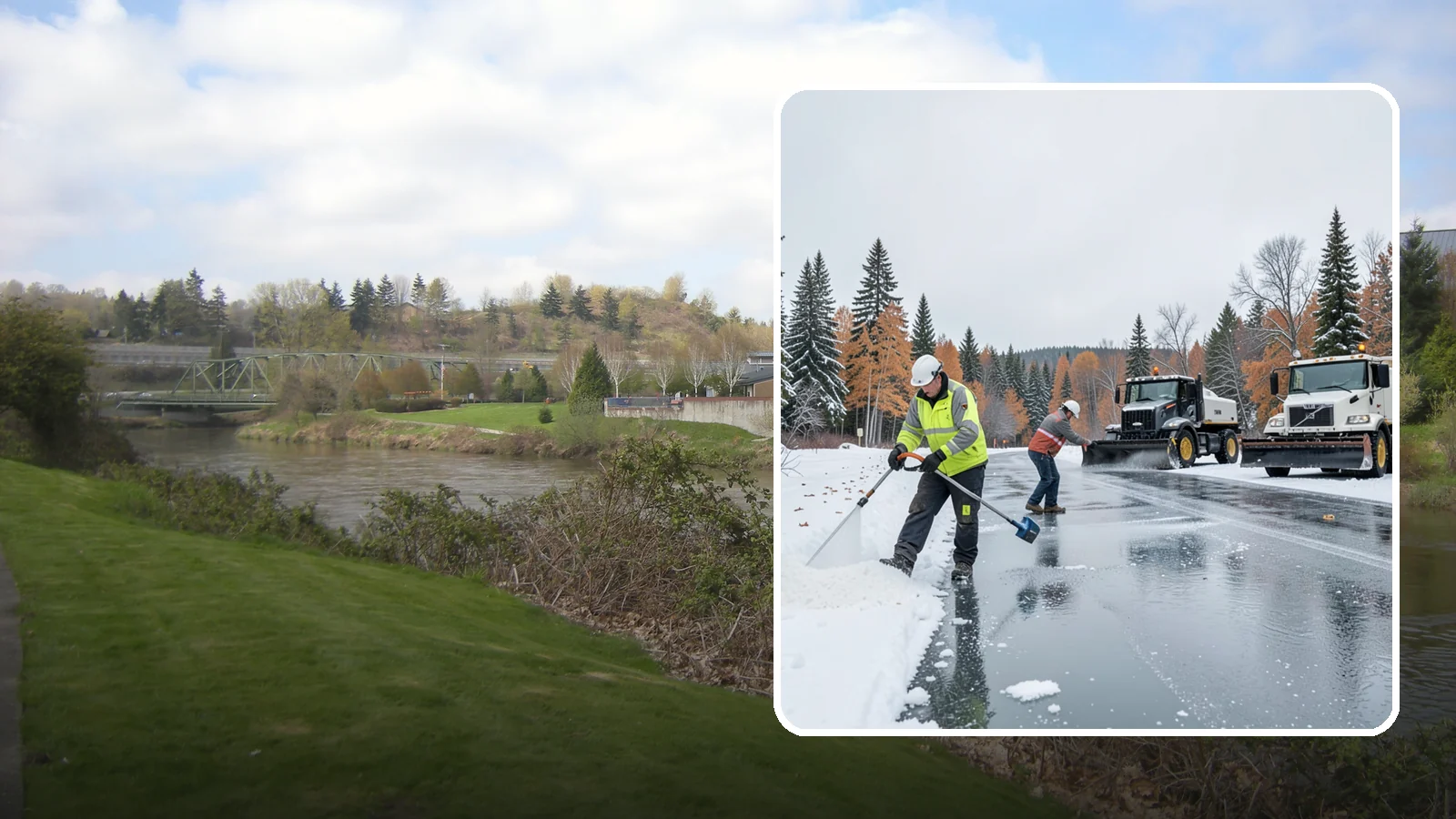 Calcium Chloride Application in Tukwila, King County, WA - Calcium chloride application delivers the fastest, deepest melt for the hardest freezes Western Washington sees.