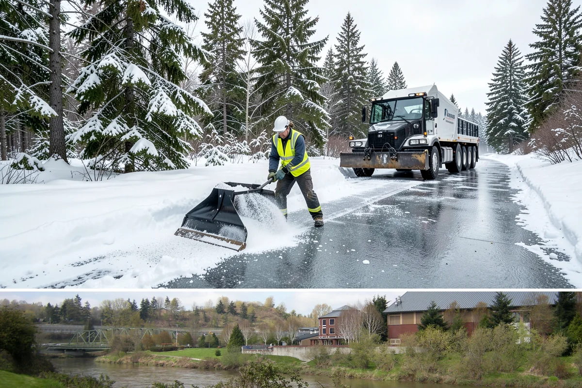 Calcium Chloride Application in Tukwila, King County, WA - Calcium chloride application is used during the deepest freezes of December through February, when Puget Sound outflow events...