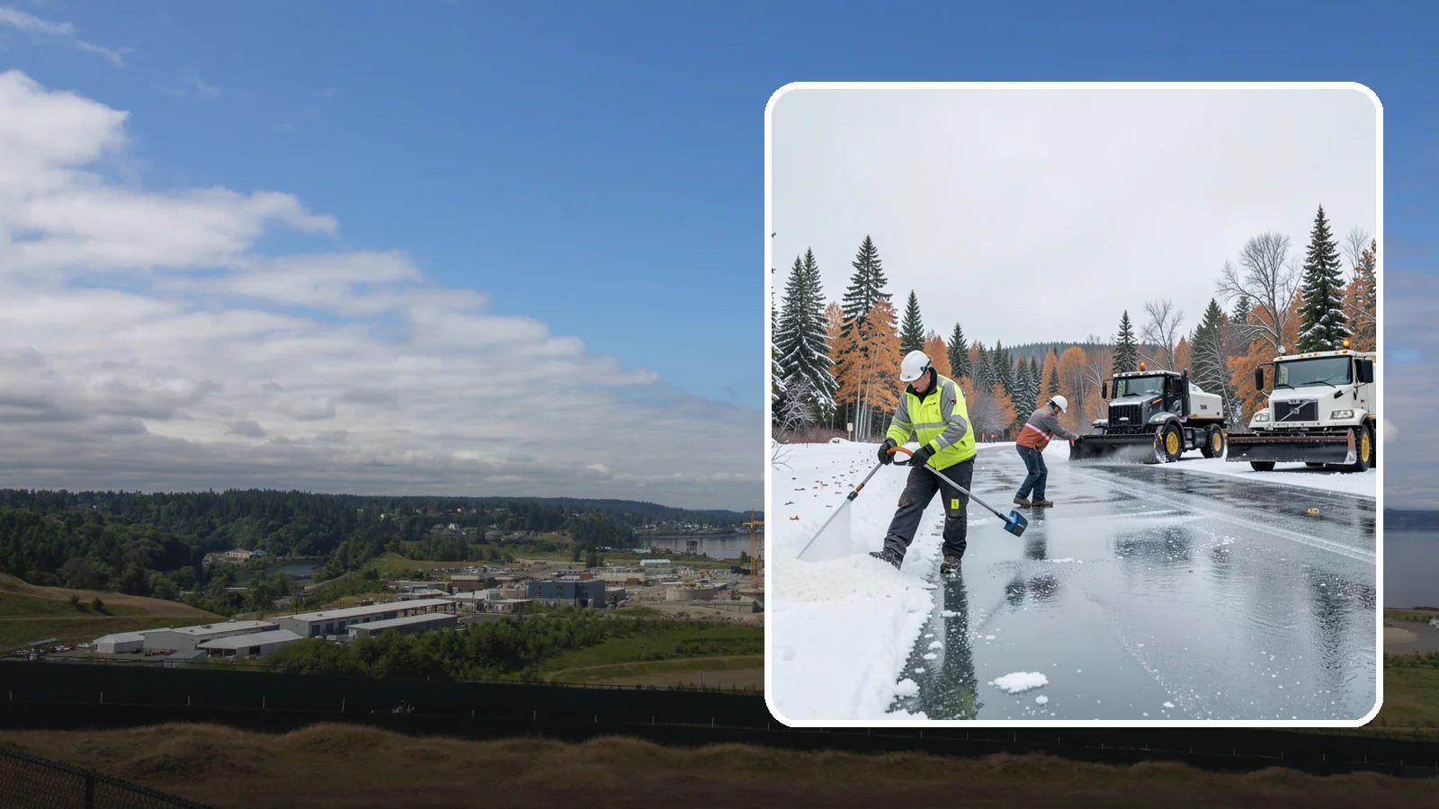 Calcium Chloride Application in University Place, Pierce County, WA - Calcium chloride application delivers the fastest, deepest melt for the hardest freezes Western Washington sees.