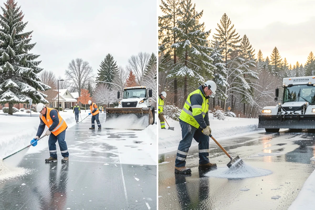 Calcium Chloride Spreading in Anacortes, Skagit County, WA - Identify the coldest, most shaded surfaces that need a stronger deicer