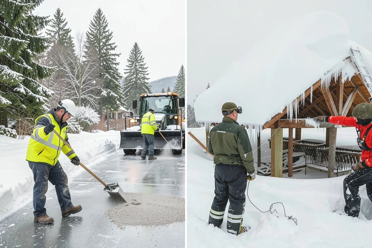 Calcium Chloride Spreading in Black Diamond, King County, WA - Identify the coldest, most shaded surfaces that need a stronger deicer