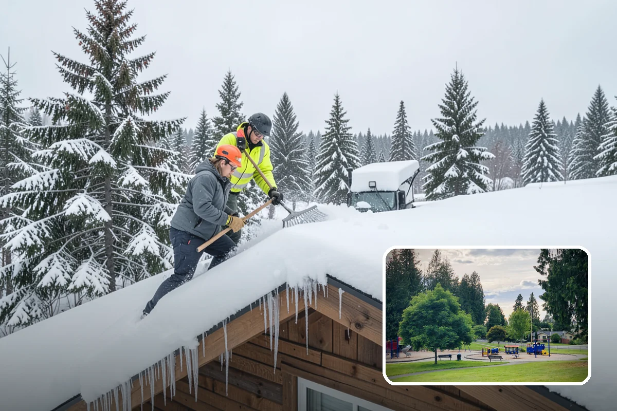 Calcium Chloride Spreading in Bonney Lake, Pierce County, WA - Stays active down into the single digits when rock salt fails