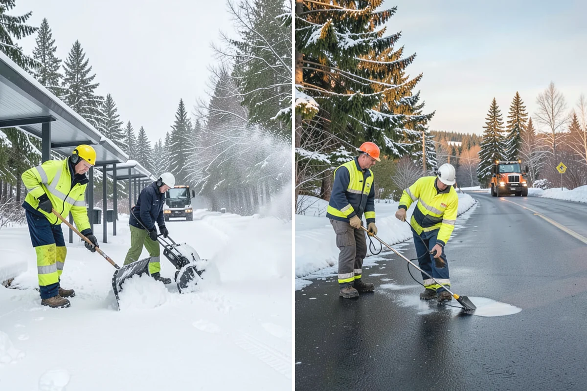 Calcium Chloride Spreading in Bonney Lake, Pierce County, WA - Identify the coldest, most shaded surfaces that need a stronger deicer