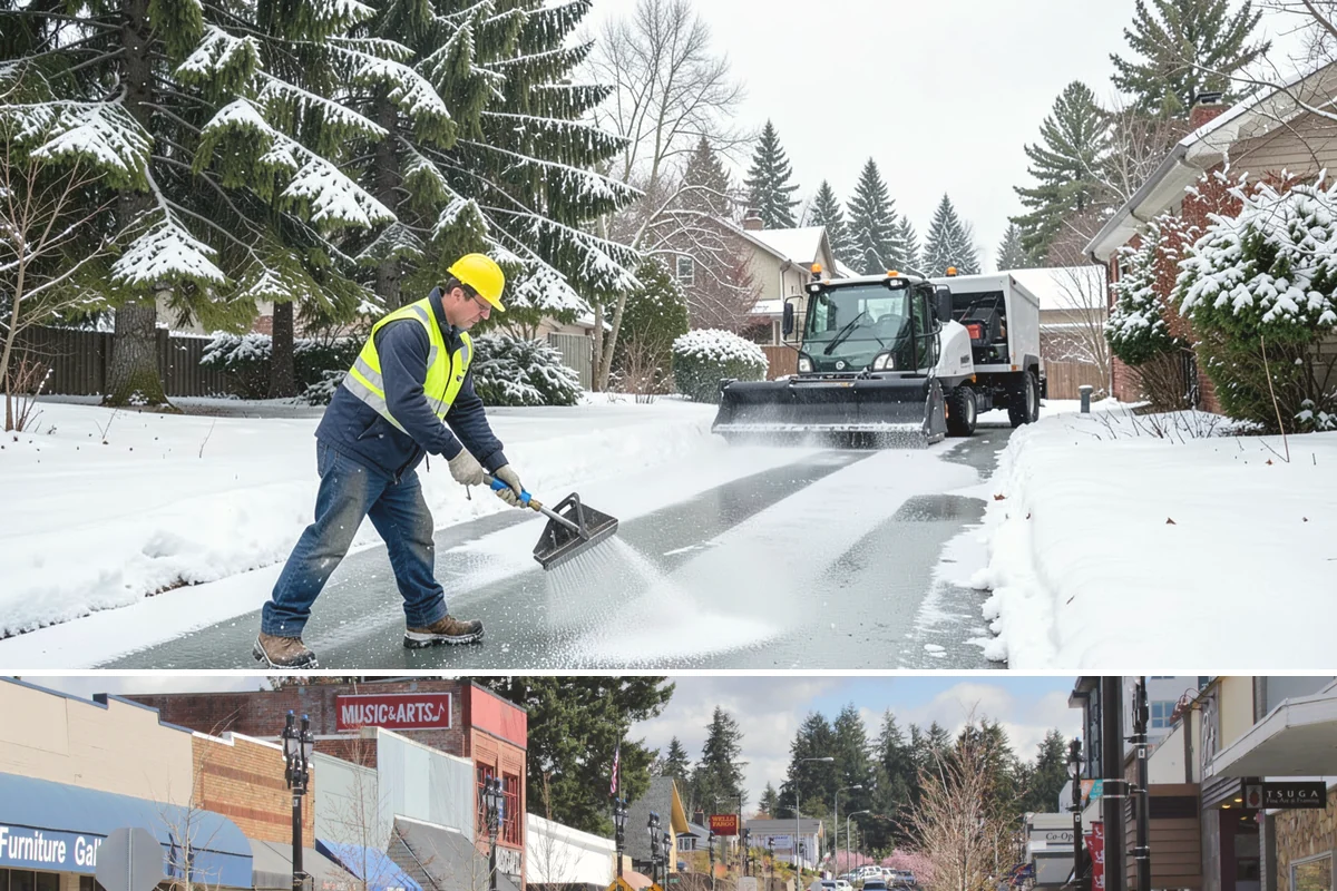 Calcium Chloride Spreading in Bothell, King County, WA - Calcium chloride is deployed during the deepest cold spells, typically December through January when arctic air settles over the...