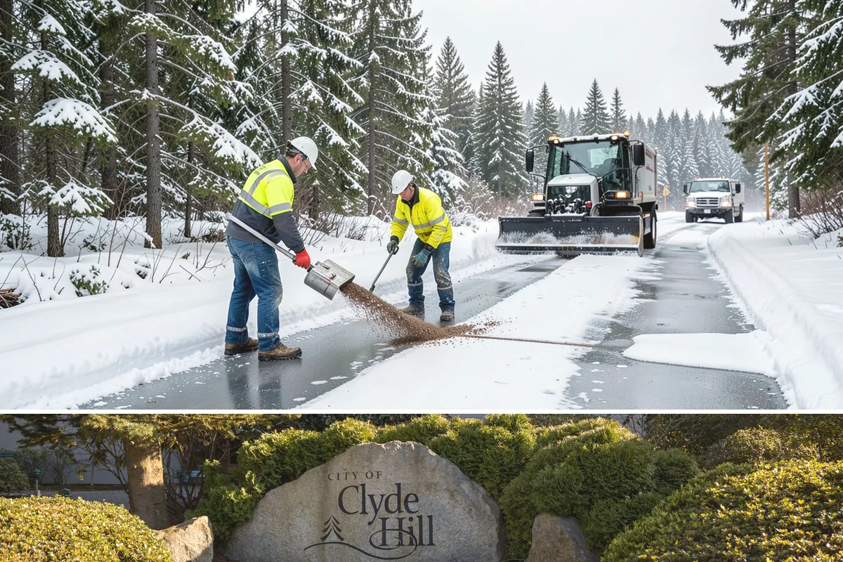 Calcium Chloride Spreading in Clyde Hill, King County, WA - Calcium chloride is deployed during the deepest cold spells, typically December through January when arctic air settles over the...