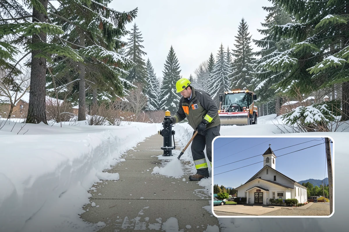 Calcium Chloride Spreading in Concrete, Skagit County, WA - Stays active down into the single digits when rock salt fails