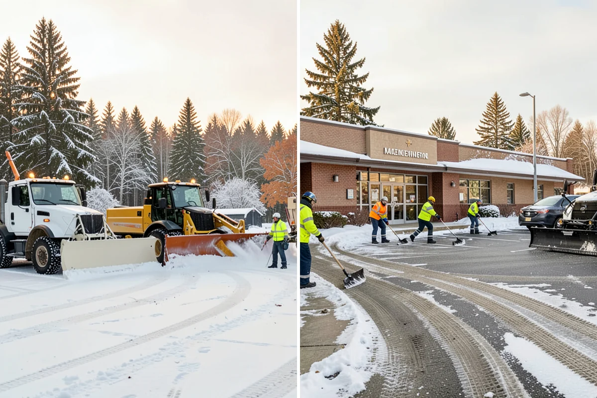 Calcium Chloride Spreading in Concrete, Skagit County, WA - Identify the coldest, most shaded surfaces that need a stronger deicer