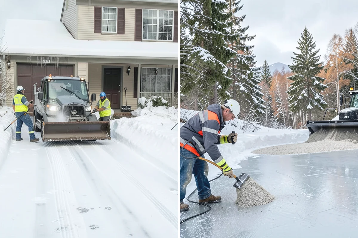 Calcium Chloride Spreading in Darrington, Snohomish County, WA - Identify the coldest, most shaded surfaces that need a stronger deicer