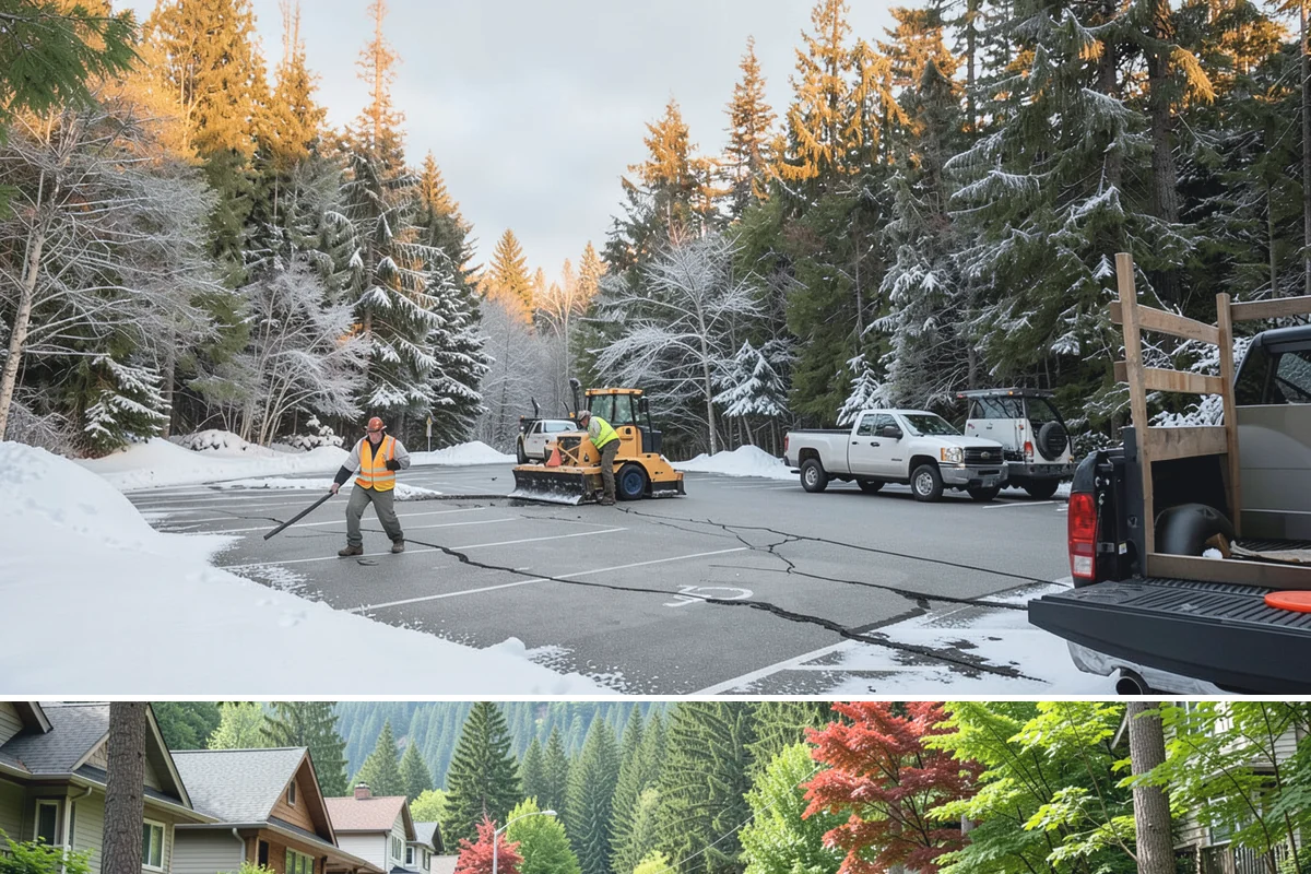 Calcium Chloride Spreading in Darrington, Snohomish County, WA - Calcium chloride is deployed during the deepest cold spells, typically December through January when arctic air settles over the...