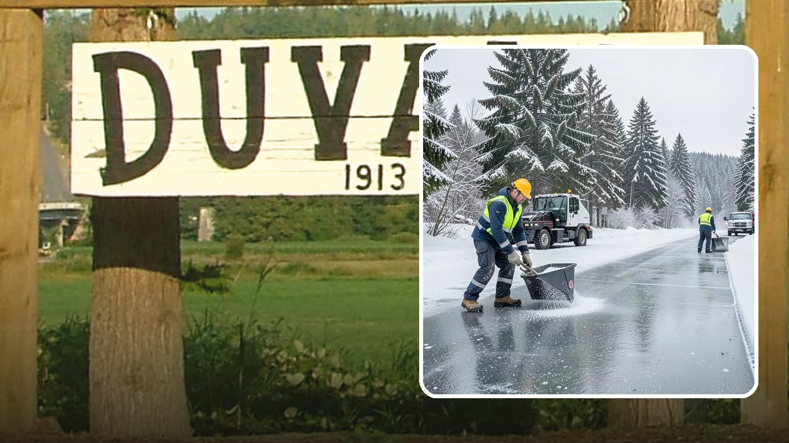 Calcium Chloride Spreading in Duvall, King County, WA - Calcium chloride spreading tackles ice at the sub-freezing temperatures where ordinary rock salt stops working.