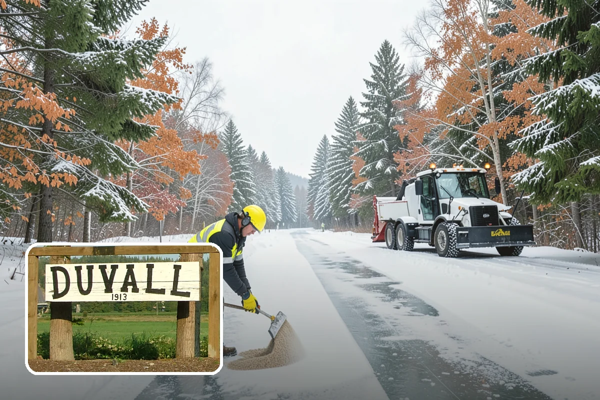 Calcium Chloride Spreading in Duvall, King County, WA - Stays active down into the single digits when rock salt fails